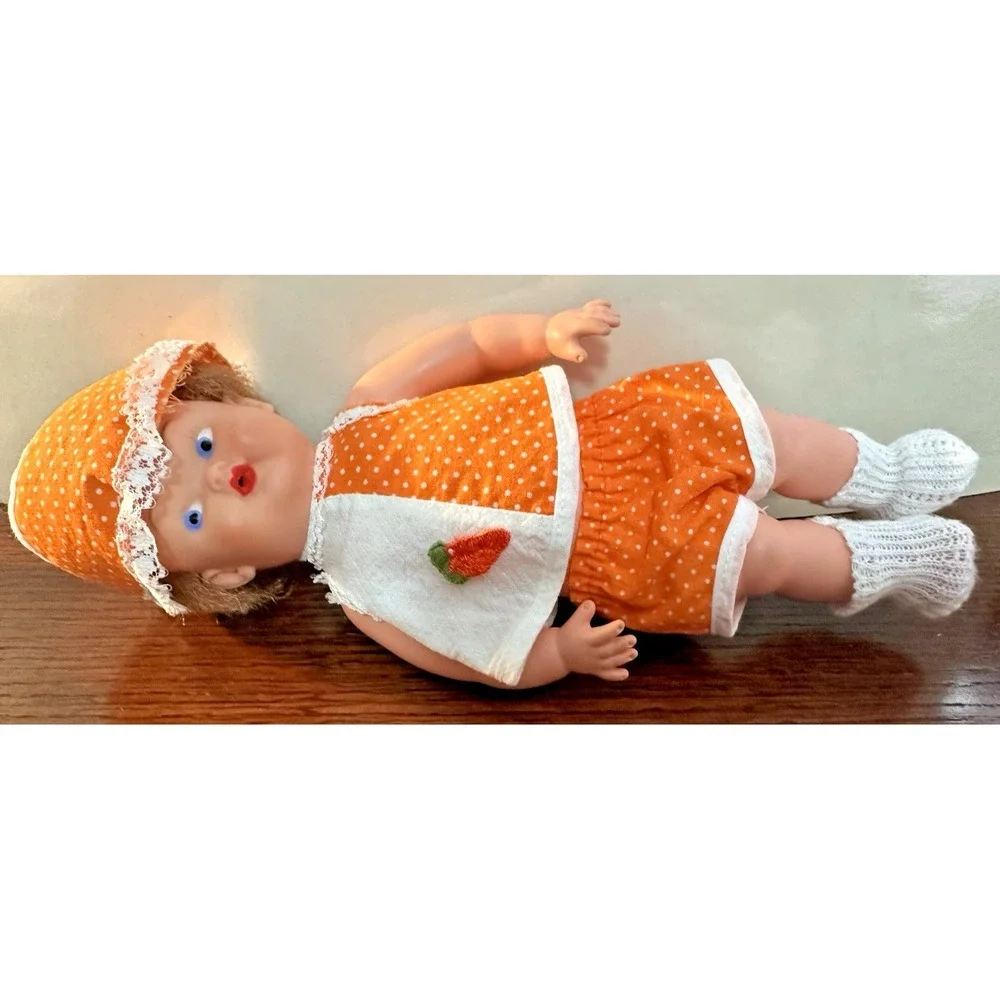 Vintage Rubber Vinyl Baby Doll Red Hair 10